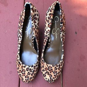Jessica Simpson Animal Print Shoes Wedge Heels
